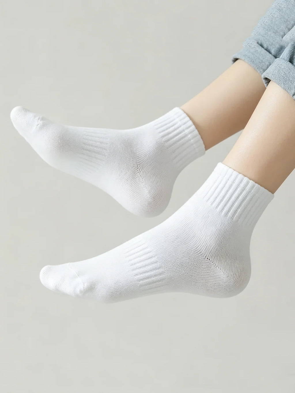 10 Pairs Polyester Elastane Women Casual Low Tube Ankle Socks