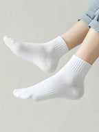10 Pairs Polyester Elastane Women Casual Low Tube Ankle Socks