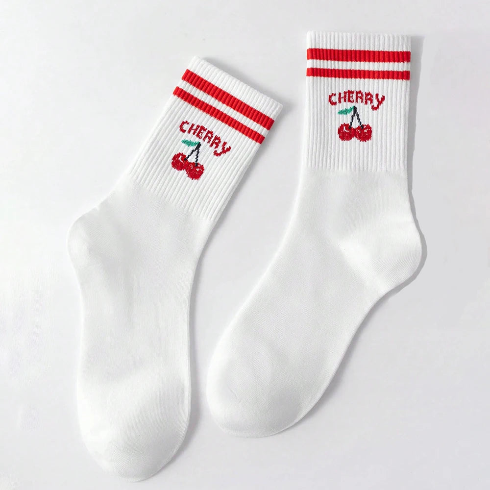 Polyester Elastane Blend Casual Mid Tube Socks 3 Pair Set - 2