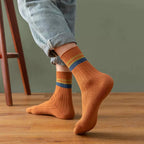 Polyester Elastane Blend Crew Socks