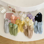 Cotton Embroidered Animal Crew Socks