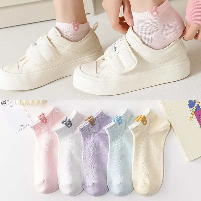 Women Cartoon Knitted Low Tube Casual Socks - 8