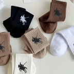 Polyester Elastane Crew Socks Geometric Pattern Casual Footwear