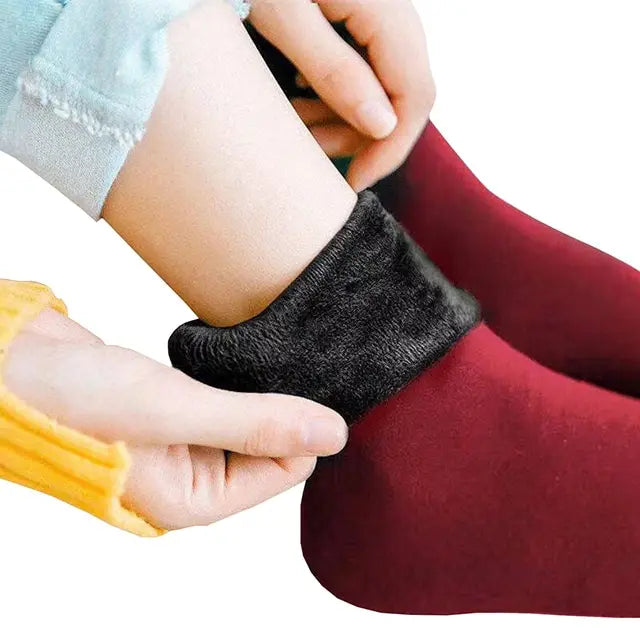 Polyester Fleece Lined Winter Socks