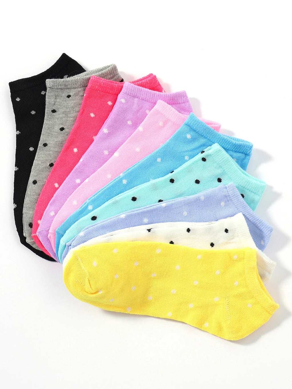 Polyester Elastane Low Cut Casual Ankle Socks Set