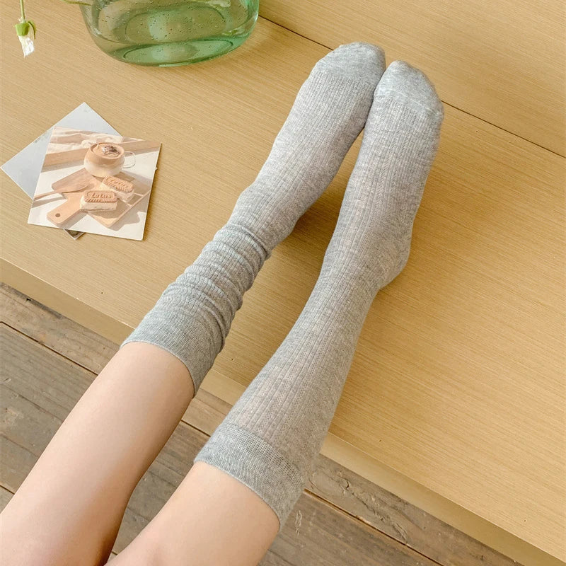 Cotton Blend Breathable Casual Socks For Women