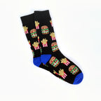 Unisex Polyester Crew Socks Food Pattern