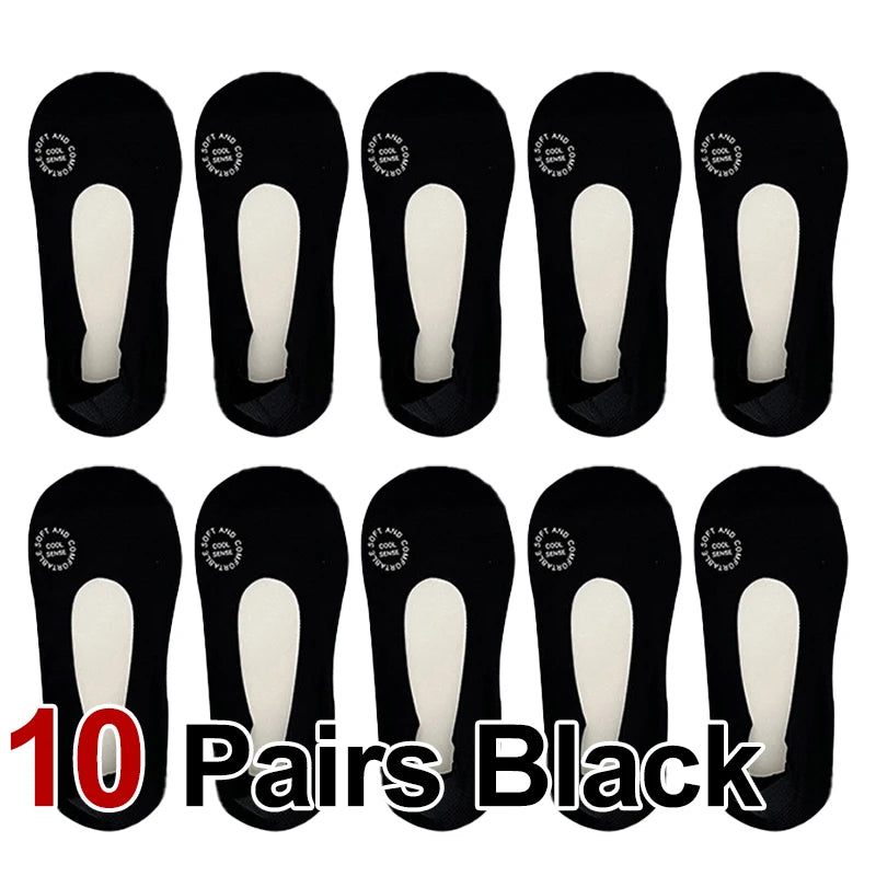 Cotton Elastane Blend Low Cut Invisible Socks
