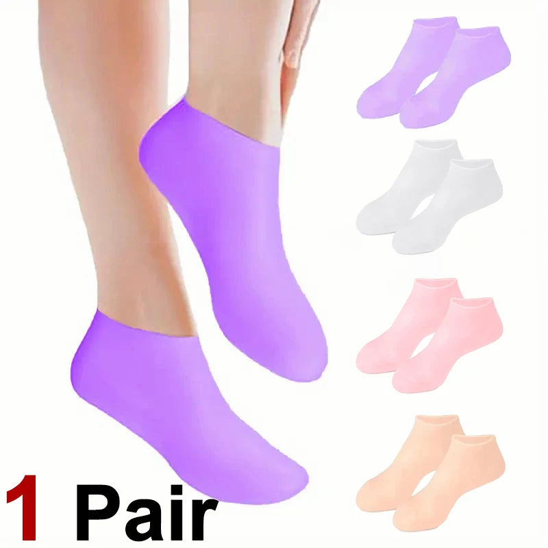 Silicone Moisturizing Socks for Dry Cracked Feet - 2