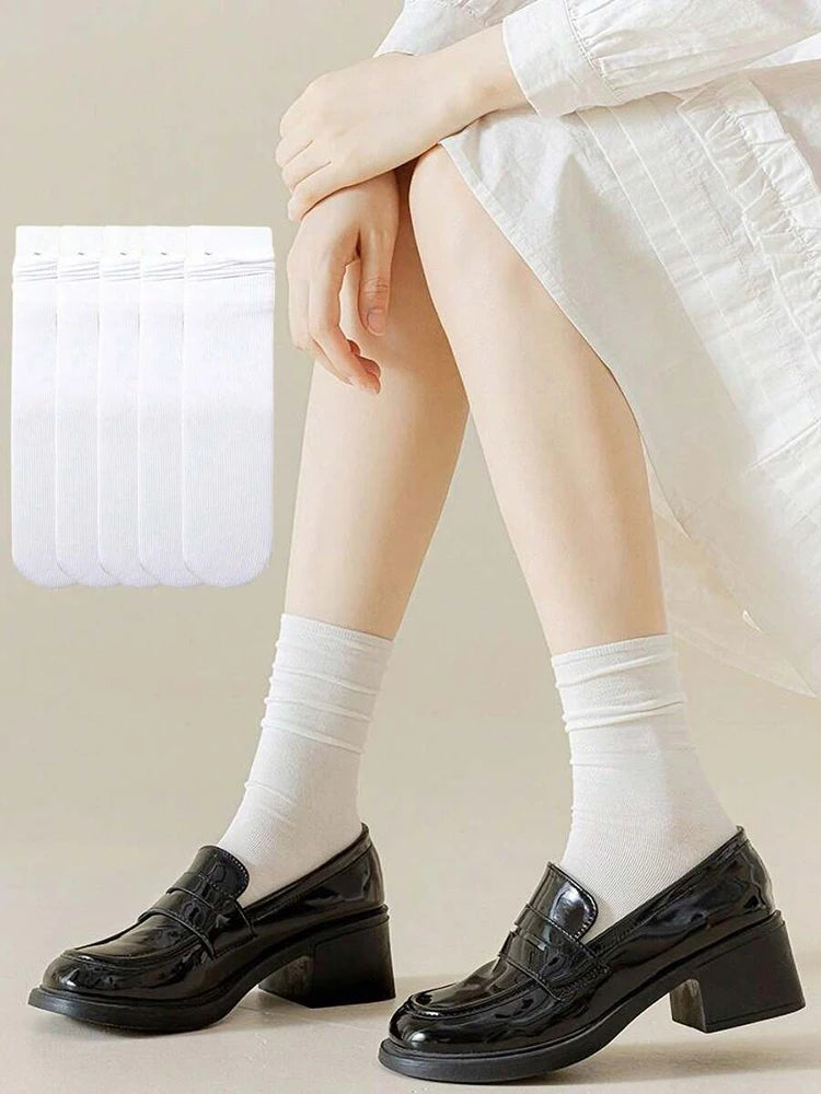 10 Pairs Nylon Elastane Mid Length Casual Socks