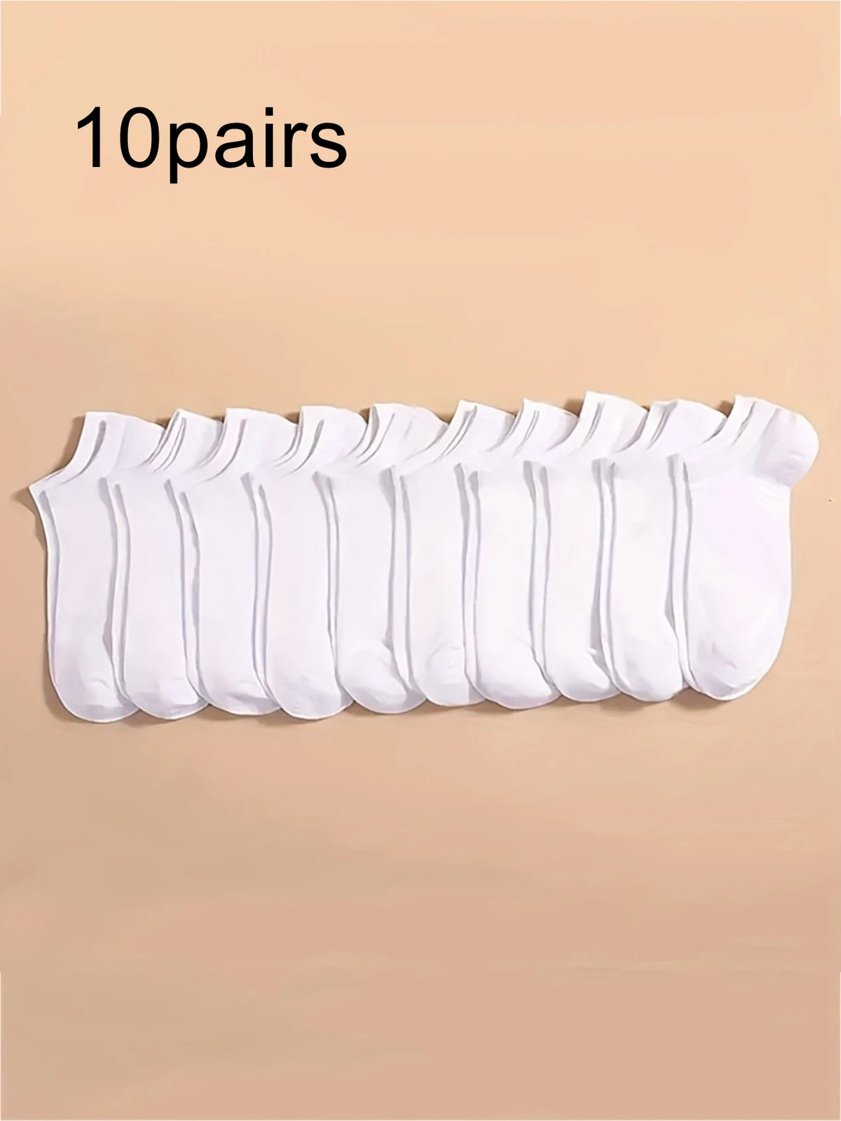 Polyester Elastane Low Cut Casual Socks 10 Pack