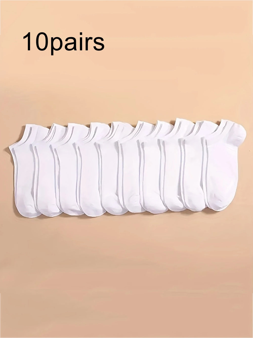 Polyester Elastane Low Cut Casual Socks 10 Pack