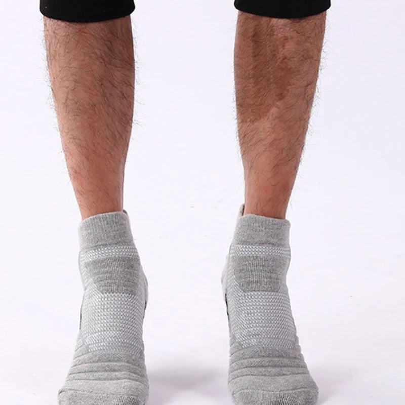 Polyester Elastane Mens Athletic Sports Socks 10 Pairs