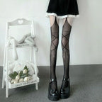 Nylon Mesh Ripped Fishnet Stockings