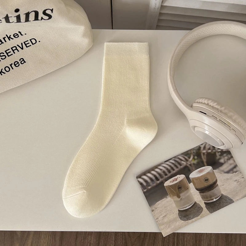 Polyester Elastane Casual Mid Tube Socks For Women - 14