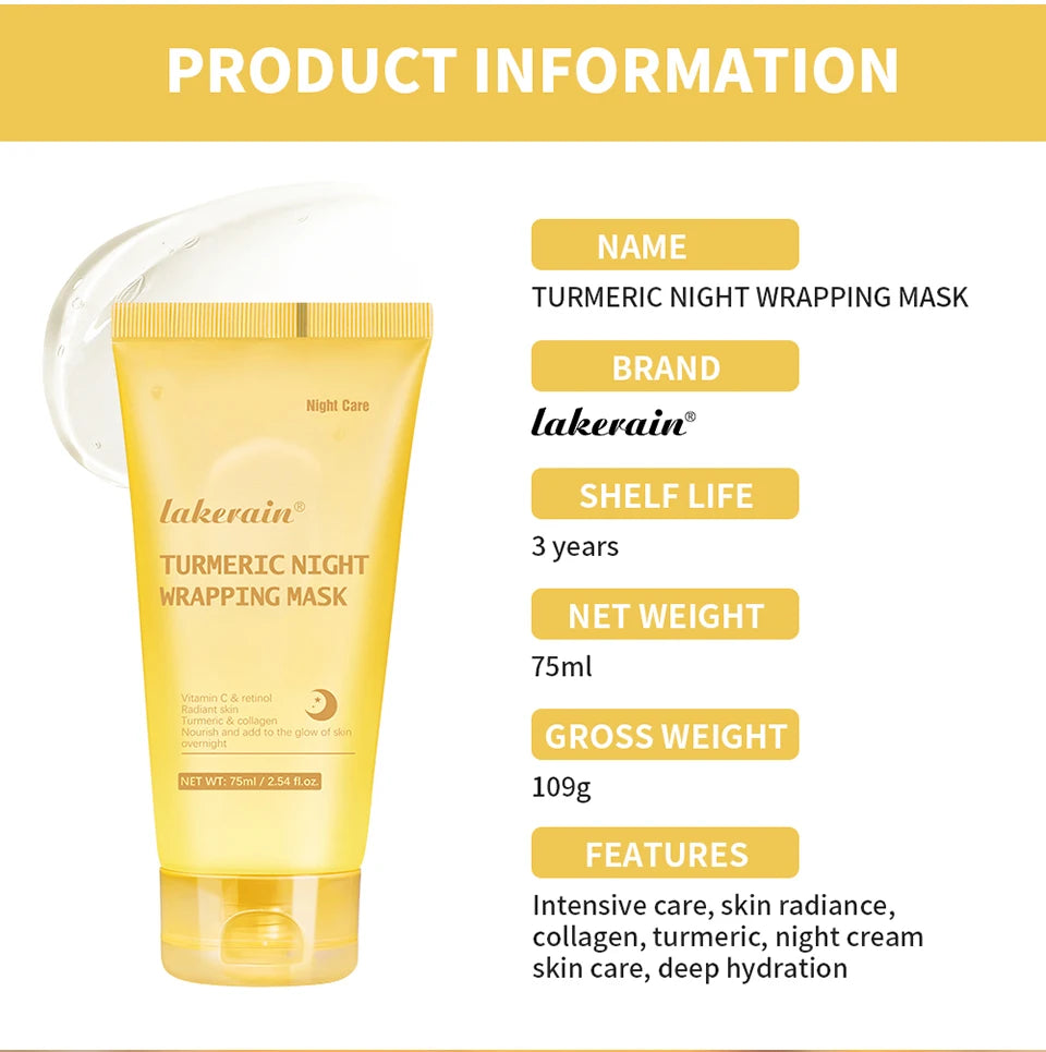 Collagen and Turmeric Peel Off Overnight Facial Mask Duo