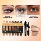 3 Piece Clay Corrector Eyeshadow And Volumizing Mascara Makeup Set
