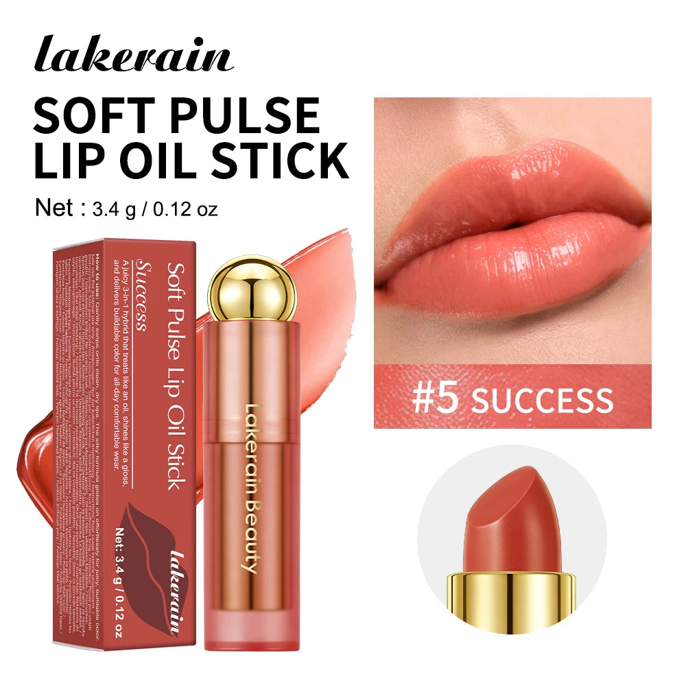 Tinted Lip Oil Stick Moisturizing Glossy Plumping Lipstick