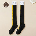 Polyester Spandex Knee High Chicken Claw Novelty Socks