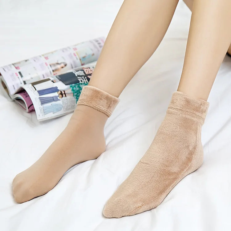Thick Fleece Lined Winter Socks for Women