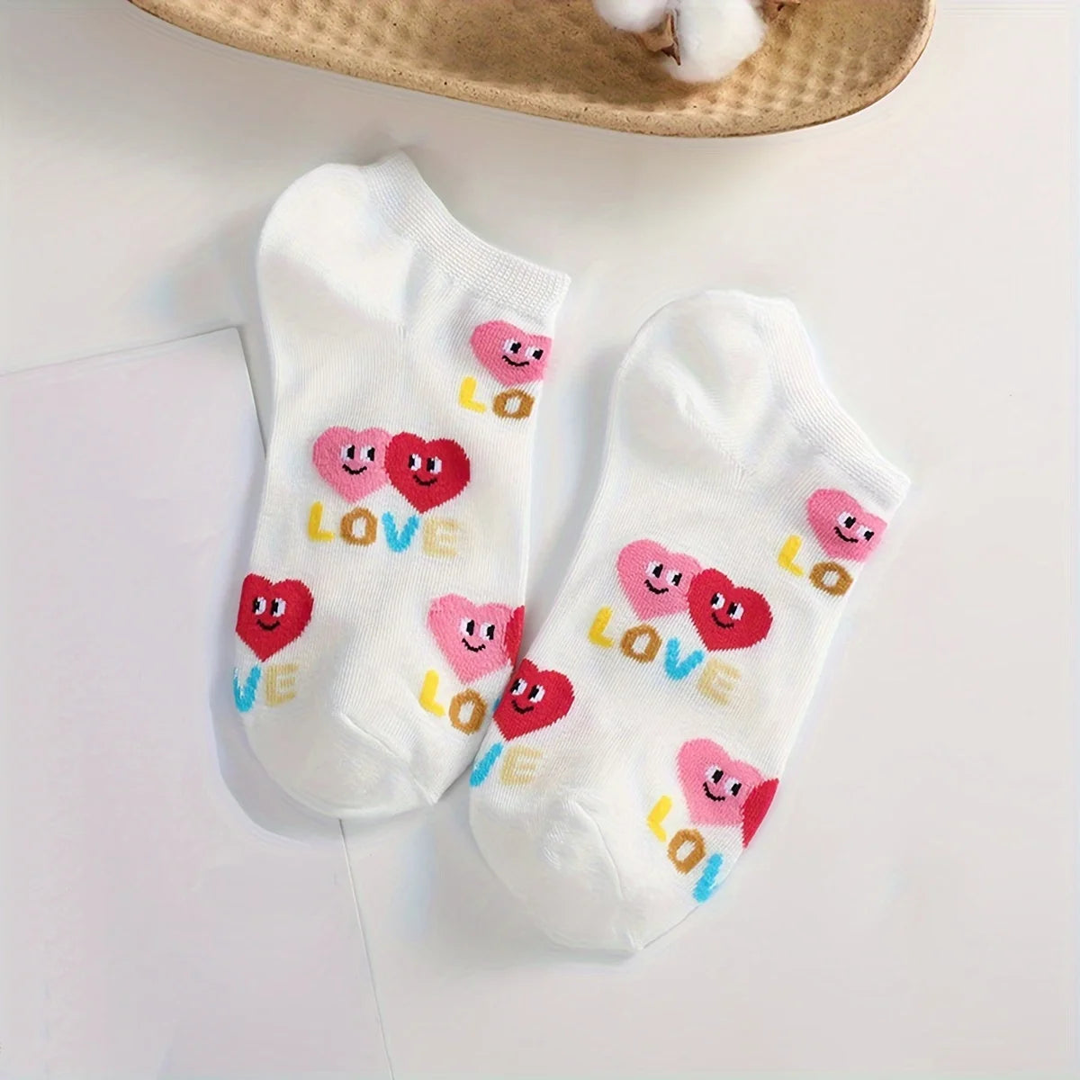 Polyester Elastane Low Tube Casual Socks for Women
