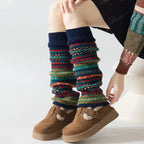 Polyester Bohemian Striped Leg Warmers