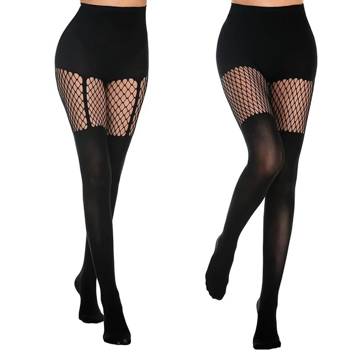 Nylon Fishnet Suspenders Pantyhose Women Tights