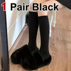 Polyester Blend High Tube Casual Socks for Women