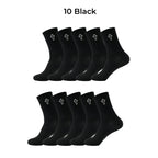 Polyester Elastane Crew Socks Cross Pattern