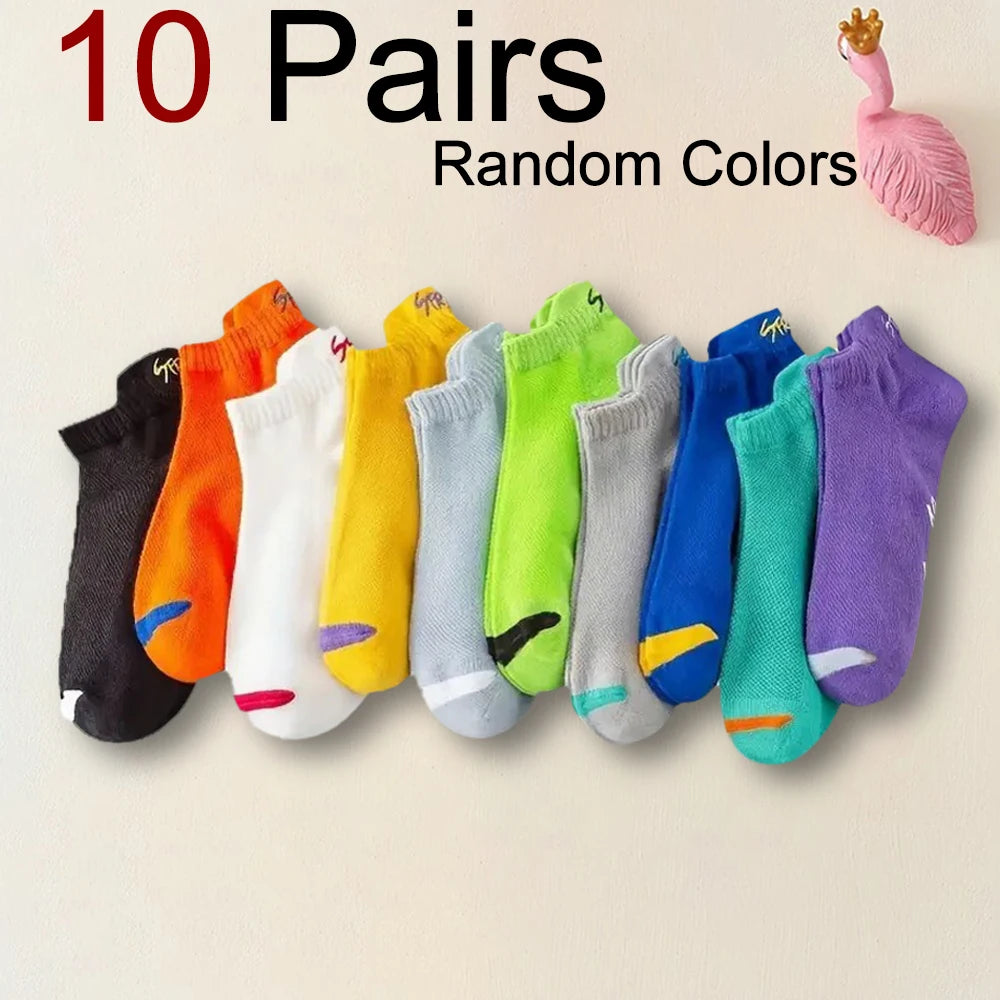 Polyester Spandex Ankle Socks Breathable Sports Casual Footwear