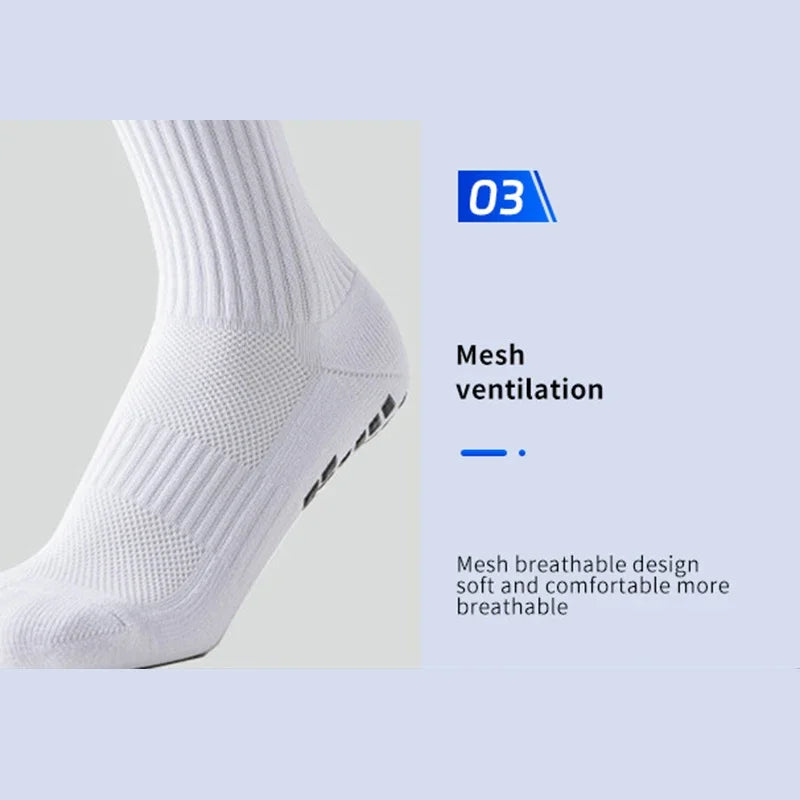 Polyester Elastane Anti Slip Sports Socks