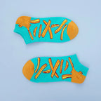 Cotton Blend French Fry Print Unisex Low Cut Socks