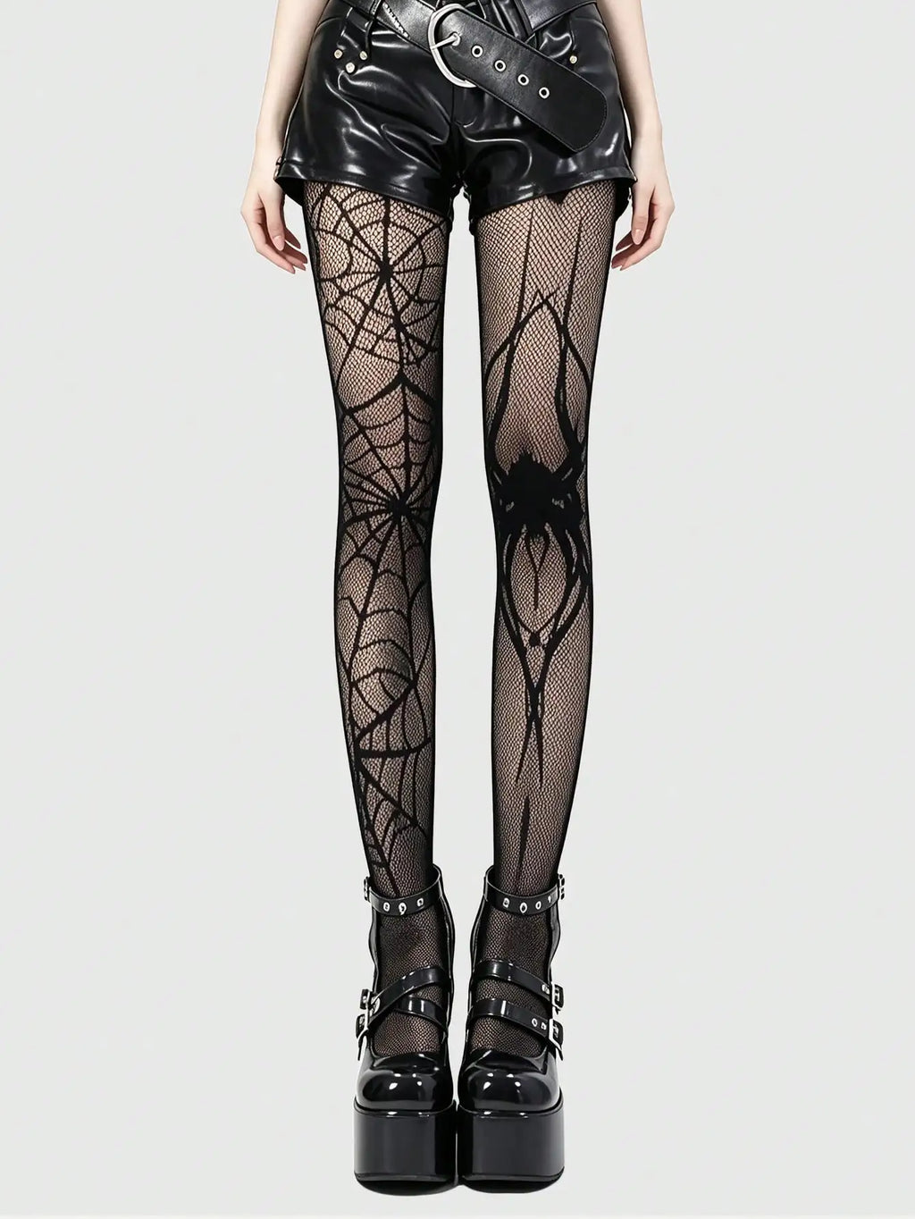 Polyester Elastane Fishnet Stockings Printed Pattern Tights