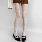 Floral Pattern Nylon Pantyhose Tights