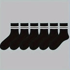Polyester Blend Mens Crew Socks Mid Tube Casual Wear