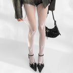 Nylon Spider Pattern Pantyhose Sheer Tights