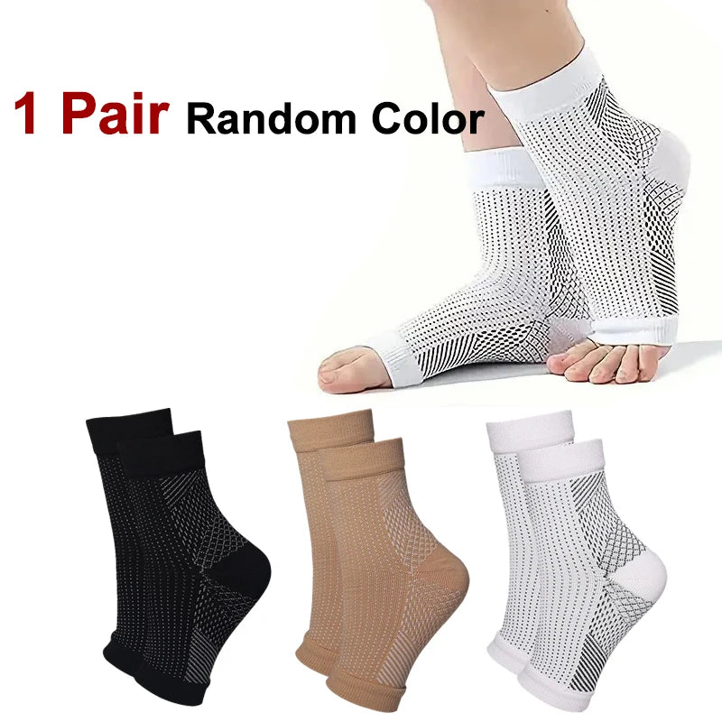 Nylon Spandex Ankle Compression Support Socks - 11