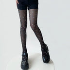 Nylon Star Print Tights For Women