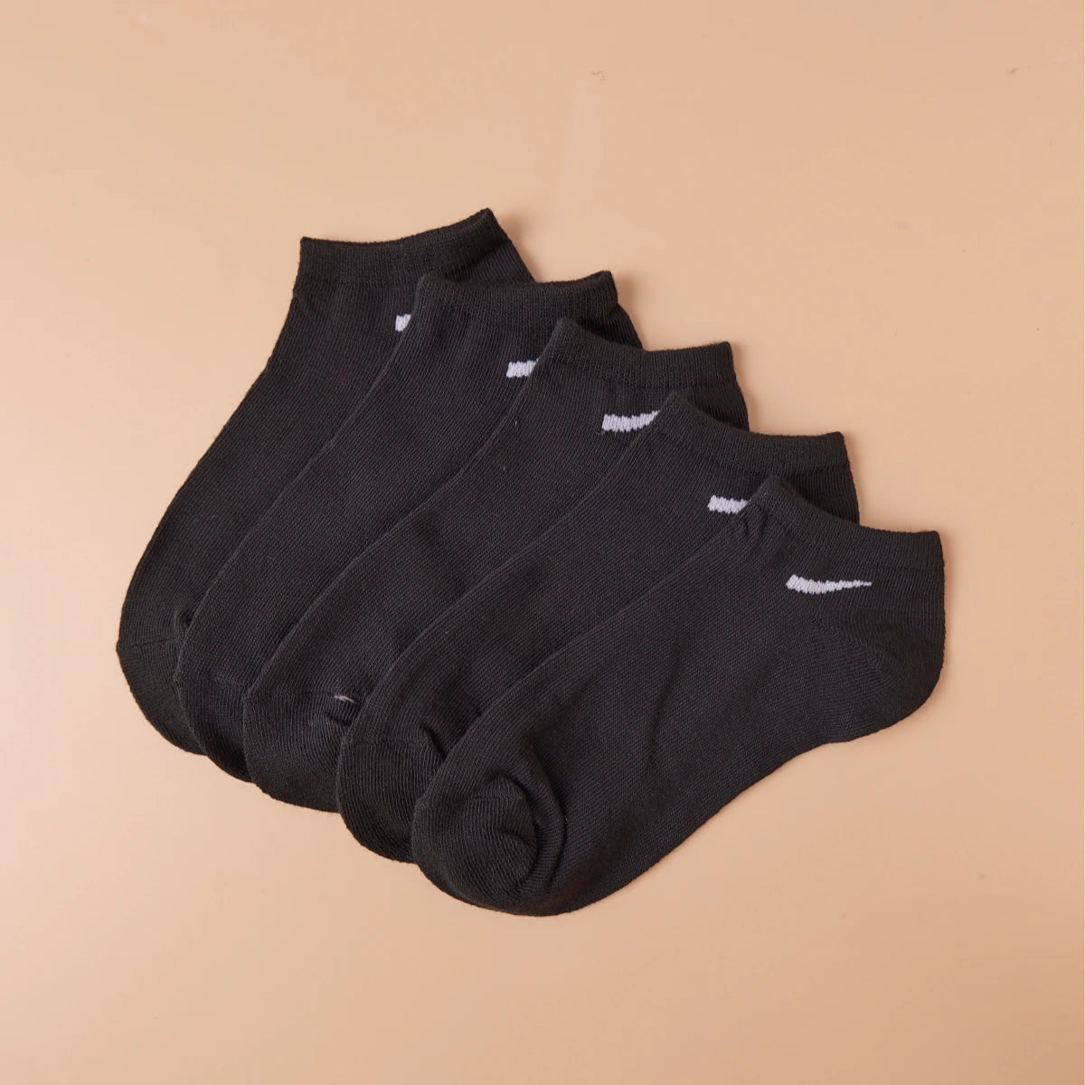 Polyester Elastane Ankle Socks Casual Knit Low Tube - 8