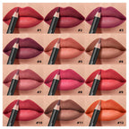 12 Piece Waterproof Matte Lip Liner Pencil Set