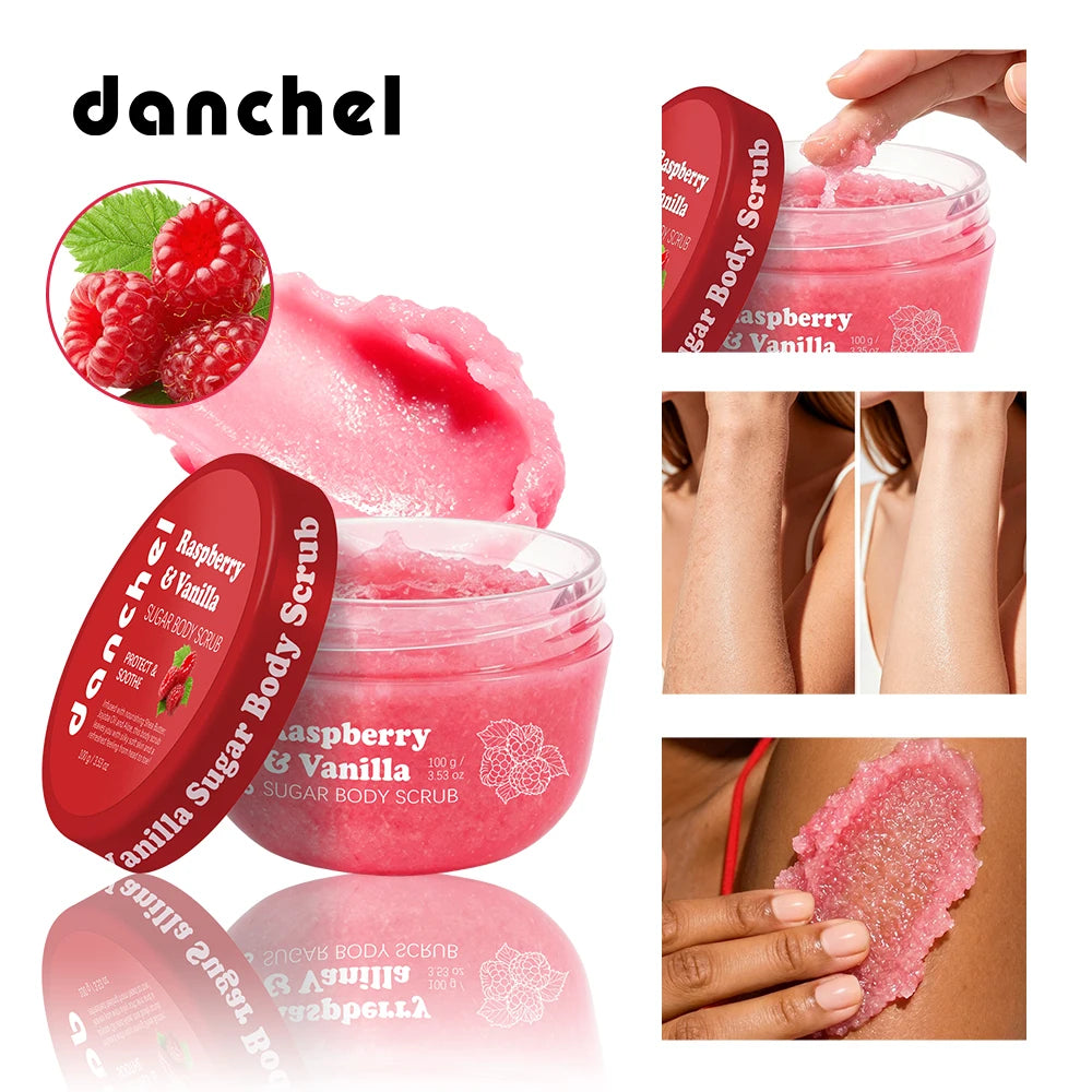 Raspberry Vanilla Sugar Body Scrub Exfoliating Cream