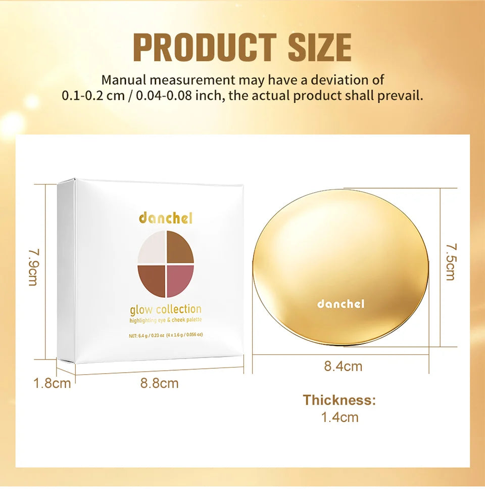 Powder Highlighter and Bronzer Face Makeup Palette