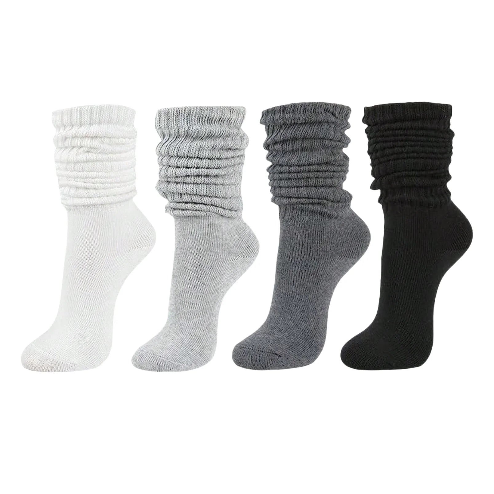 Polyester Elastane Knit Slouch Crew Socks - 5