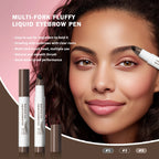 Liquid Eyebrow Pencil Multi Prong Brush Waterproof Makeup Pen