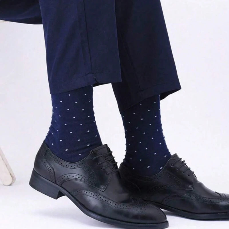 Polyester Elastane Men Business Mid Tube Socks