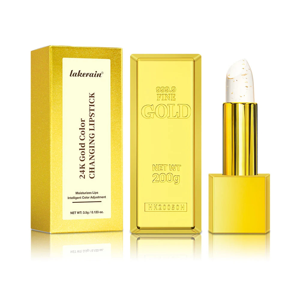 Gold Flake Color Changing Lip Balm Moisturizing Lipstick