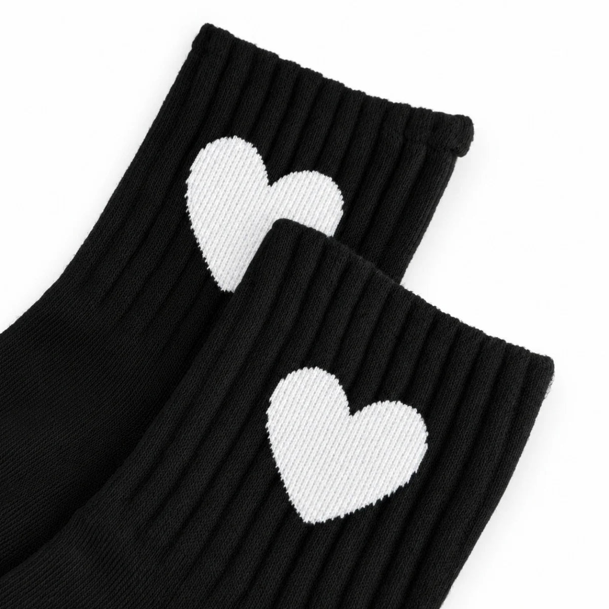 Polyester Elastane Mid Calf Heart Pattern Socks