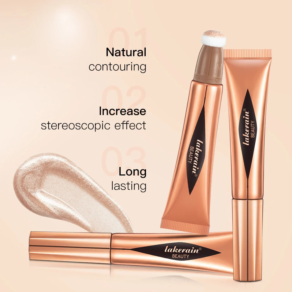 Liquid Face Contour Highlighter and Blush Wand Makeup Applicator