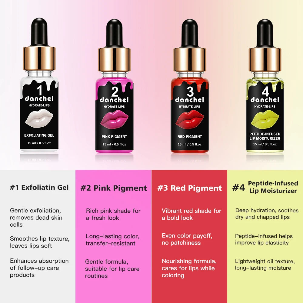 4 Piece Lip Exfoliation And Nourishing Treatment Set