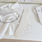Polyester Mesh Heart Pattern Breathable Womens Socks